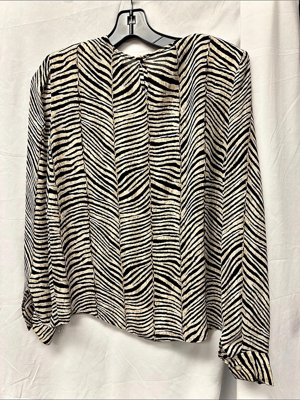 CARLISLE Silk Animal Print Blouse Size 2